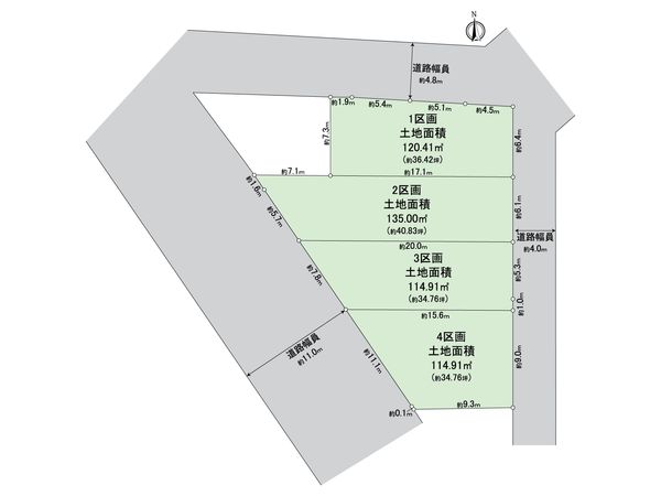 昭島市昭和町3丁目 土地 1区画 区画図
