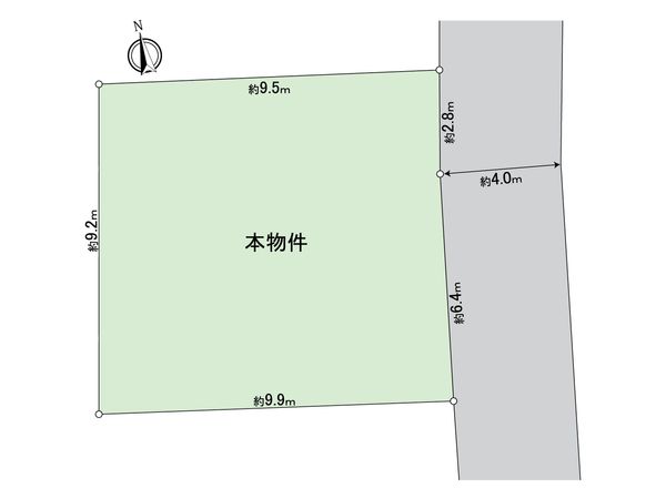 昭島市大神町3丁目 土地 区画図