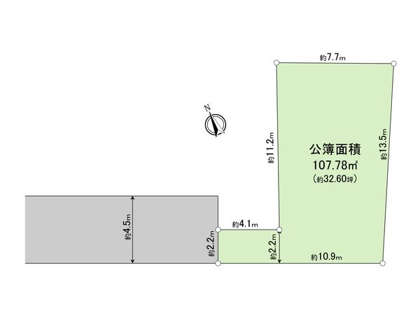 昭島市宮沢町 土地 区画図