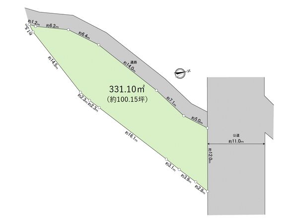 昭島市緑町5丁目 土地 区画図