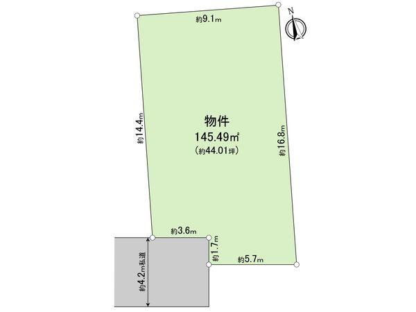 青梅市野上町4丁目 土地 区画図 青梅市野上町4丁目 土地 区画図
