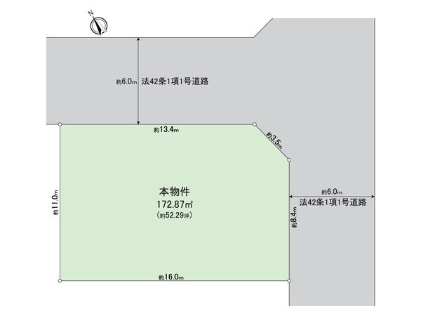 昭島市宮沢町2丁目 土地 区画図 昭島市宮沢町2丁目 土地 区画図