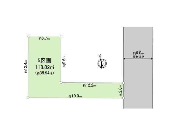 立川市西砂町1丁目 西武立川2期 土地 5区画 区画図 立川市西砂町1丁目 西武立川2期 土地 5区画 区画図