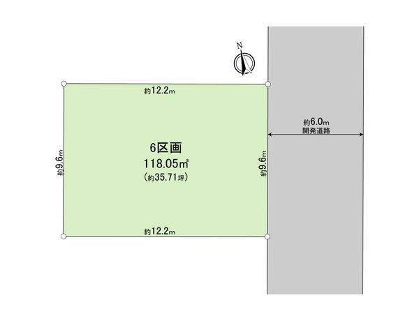 立川市西砂町1丁目 西武立川2期 土地 6区画 区画図 立川市西砂町1丁目 西武立川2期 土地 6区画 区画図