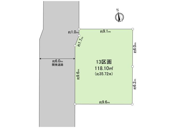 立川市西砂町1丁目 西武立川2期 土地 13区画 区画図 立川市西砂町1丁目 西武立川2期 土地 13区画 区画図