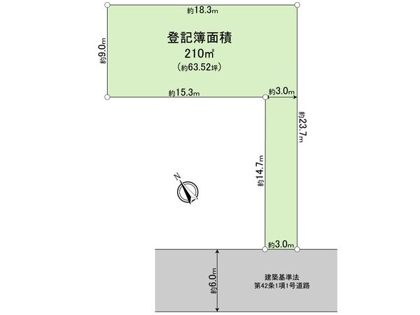青梅市河辺町7丁目 土地 区画図