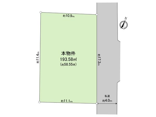 福生市大字熊川 土地 区画図 福生市大字熊川 土地 区画図