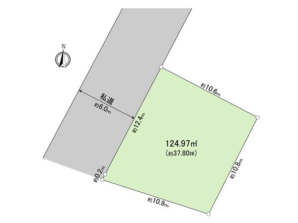 立川市西砂町2丁目 土地 区画図 立川市西砂町2丁目 土地 区画図