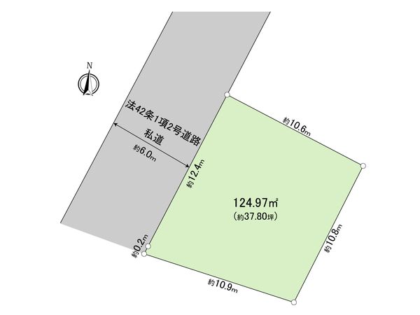 立川市西砂町2丁目 土地 区画図 立川市西砂町2丁目 土地 区画図