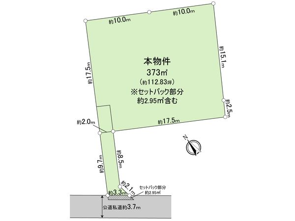 昭島市上川原町1丁目 土地 区画図