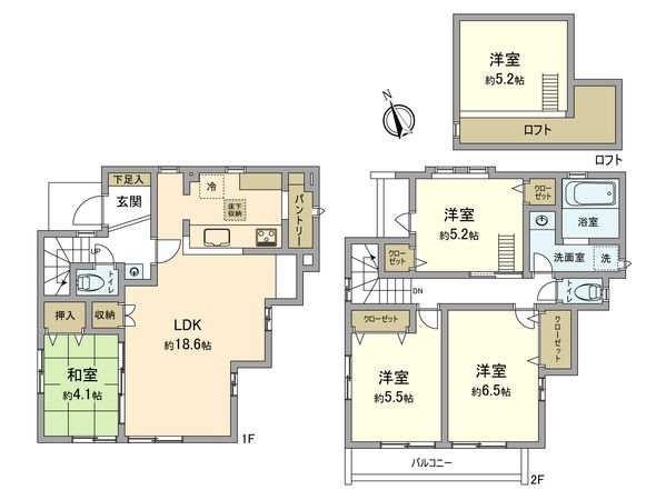 羽村市羽中2丁目 新築戸建4号棟 間取図(平面図) 羽村市羽中2丁目 新築戸建4号棟 間取図(平面図)