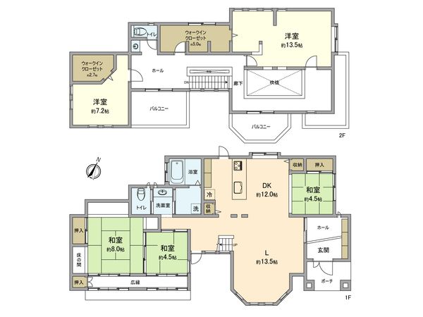 あきる野市草花 戸建 間取図(平面図) 間取図(平面図)
