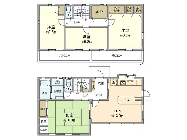 羽村市羽西1丁目 戸建 間取図(平面図) 羽村市羽西1丁目 戸建 間取図(平面図)