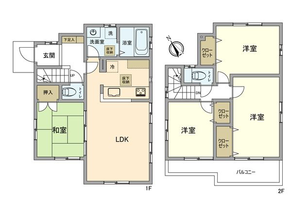 福生市大字熊川 戸建 間取図(平面図) 福生市大字熊川 戸建 間取図(平面図)