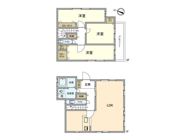 青梅市今井1丁目 戸建 間取図(平面図)