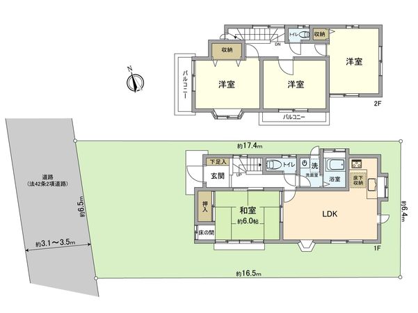 あきる野市草花 戸建 間取図(平面図) あきる野市草花 戸建 間取図(平面図)