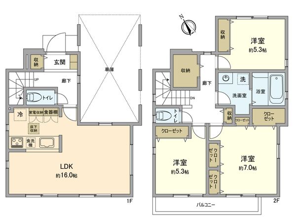 立川市一番町1丁目11期 新築戸建 間取図(平面図) 間取図(平面図)