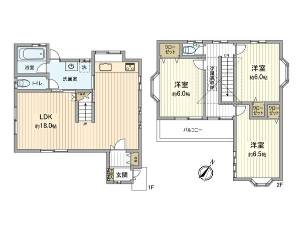 青梅市野上町1丁目 戸建 間取図(平面図)