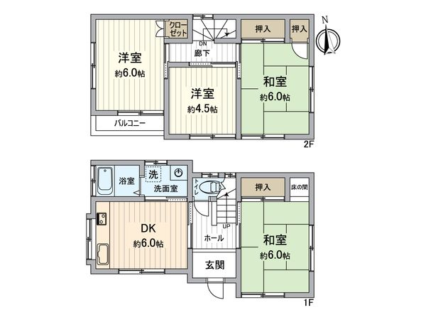 青梅市河辺町6丁目 戸建 間取図(平面図) 青梅市河辺町6丁目 戸建 間取図(平面図)