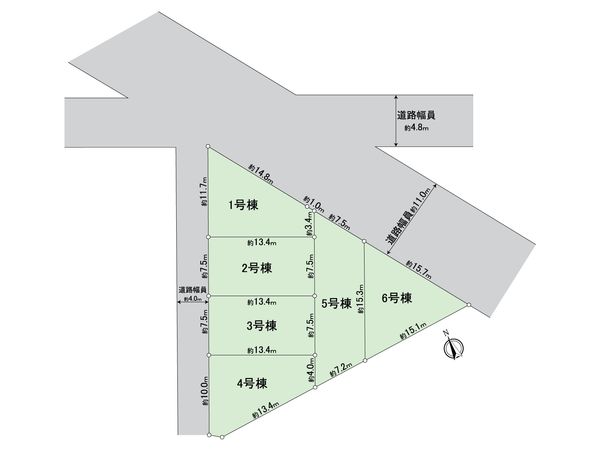 昭島市昭和町4丁目 新築戸建 2号棟 区画図
