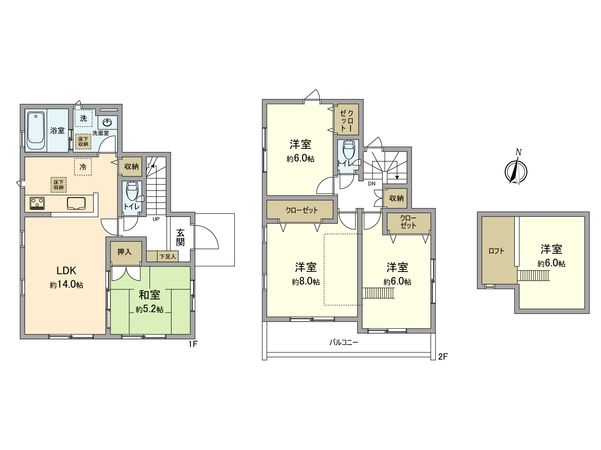 福生市大字熊川 戸建 間取図(平面図) 福生市大字熊川 戸建 間取図(平面図)