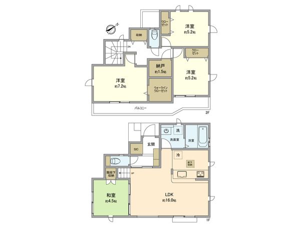 昭島市拝島町5丁目9期 新築戸建 7号棟 間取図(平面図) 昭島市拝島町5丁目9期 新築戸建 7号棟 間取図(平面図)