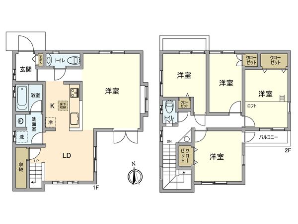 昭島市緑町4丁目 戸建 間取図(平面図) 昭島市緑町4丁目 戸建 間取図(平面図)