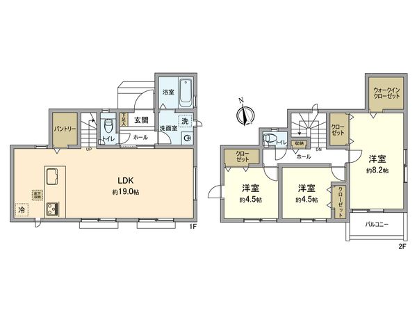 昭島市大神町4丁目 戸建 間取図(平面図) 昭島市大神町4丁目 戸建 間取図(平面図)