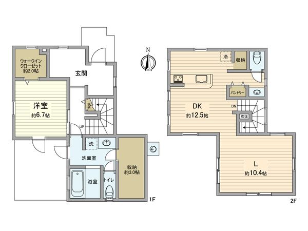 青梅市裏宿町 戸建 間取図(平面図)