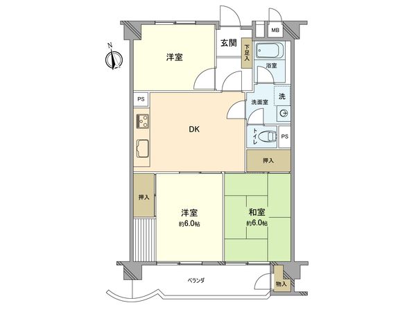 コーポ武蔵末広 間取図(平面図)