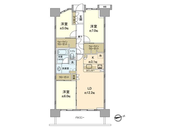 グレイディア 間取図(平面図)