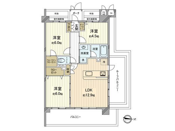 レクセルガーデン武蔵砂川 間取図(平面図) 間取図(平面図)