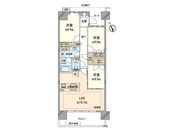 シティテラス昭島 間取図(平面図) 間取図(平面図)