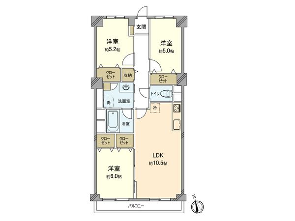 ハイツ昭島 間取図(平面図)