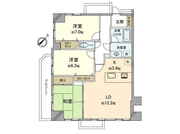 ライオンズガーデン西武立川 間取図(平面図) ライオンズガーデン西武立川 間取図(平面図)