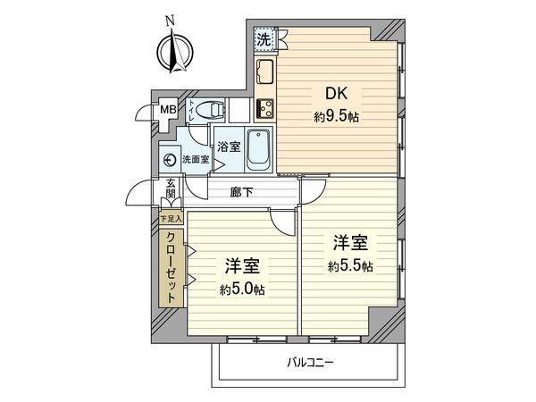 マック青梅コートⅡ 間取図(平面図) 間取図(平面図)