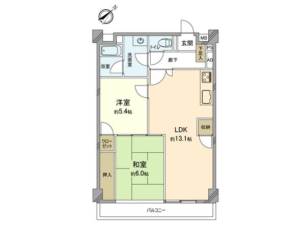 第2サンマンション羽村 間取図(平面図) 第2サンマンション羽村 間取図(平面図)