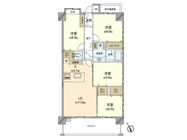 パレステージ中神 間取図(平面図) 間取図(平面図)