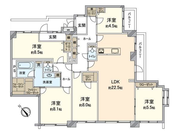 ライオンズマンション拝島 間取図(平面図)