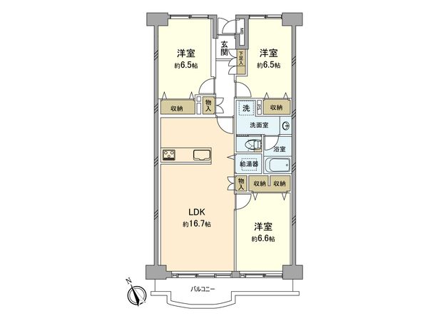 西武拝島ハイツ 4号棟 間取図(平面図)