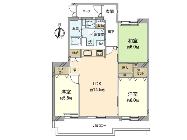 昭島つつじが丘ハイツ北 24号棟 間取図(平面図) 昭島つつじが丘ハイツ北 24号棟 間取図(平面図)