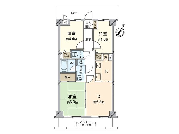 ワコーレ拝島Ⅱ 間取図(平面図)