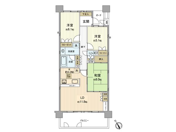 ザ・バーデン昭島 間取図(平面図) 間取図(平面図)