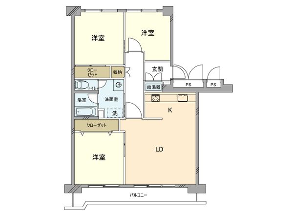 昭島つつじが丘ハイツ北 22号棟 間取図(平面図) 間取図(平面図)