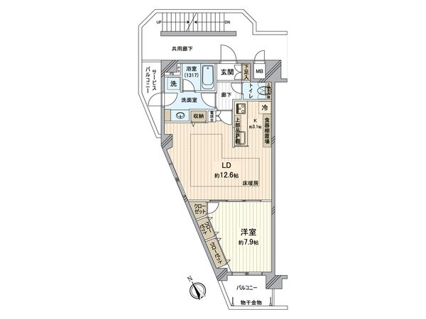 グランエール小作駅前 間取図(平面図) 間取図(平面図)