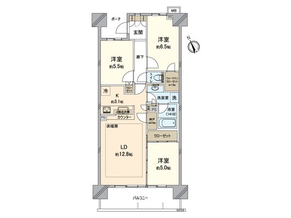 シティテラス昭島 間取図(平面図) 間取図(平面図)