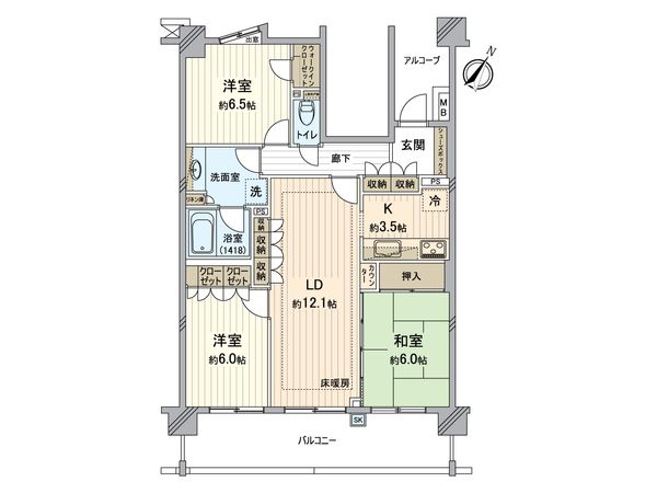 レクセルプラッツァ福生 壱番館 間取図(平面図) 間取図(平面図)