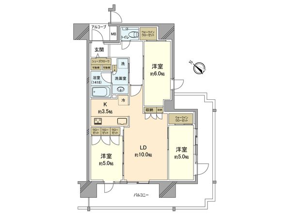エクセレントシティ拝島駅前 間取図(平面図)