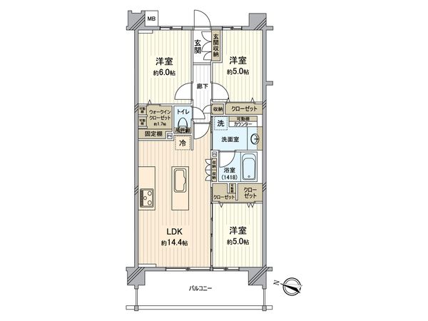 デュオヒルズ福生WEST 間取図(平面図)