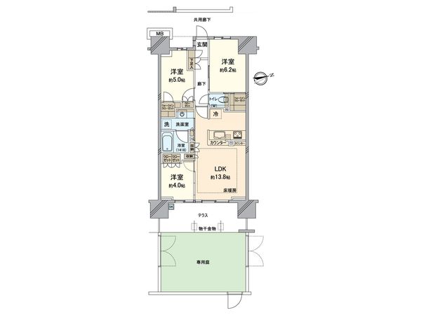 プレミスト昭島モリパークグラン 間取図(平面図)
